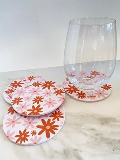 Set x 4 posavaso estampa de flores