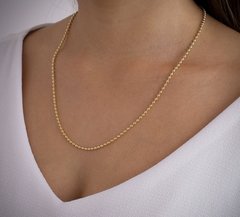 Colar bolinhas banhada a ouro 18k na internet