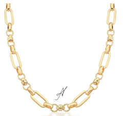 Cordão elo banhado a ouro 18k