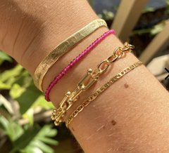 Pulseira cristais pink