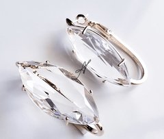 Brinco gota cristal banhado a ouro 18k