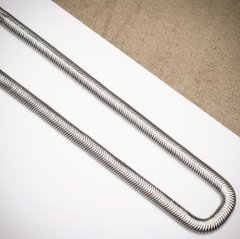 Colar malha  ródio branco 60cm