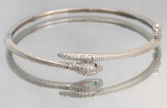 BRACELETE RIGIDO RODIO BRANCO