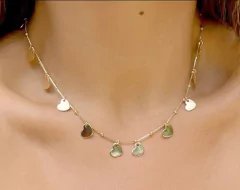 Colar corações banhado a ouro 18k 