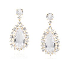Brinco gota cristais - loja online