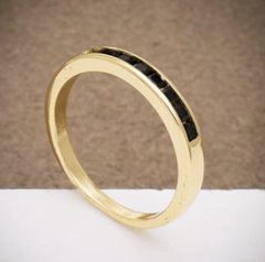 Anel pedraria banhada a ouro 18k