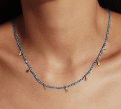 Colar cristais com pingentes banhados a ouro 18k na internet