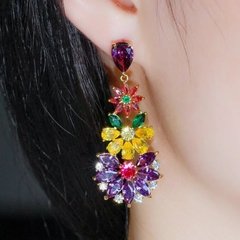 Brinco multicolorido flor