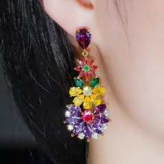 Brinco multicolorido flor