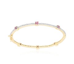 Bracelete rígido cravejado c pedras coloridas na internet
