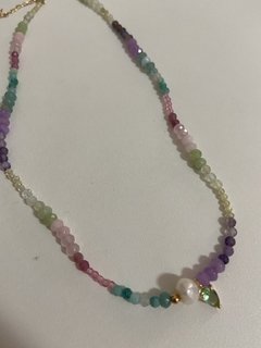 Colares cristais banhadas a ouro 18k - loja online