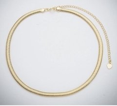Choker malha banhada a ouro 18k
