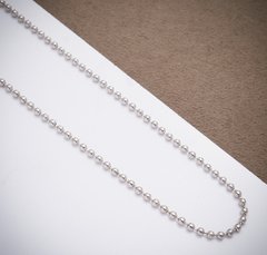 Colar bolinhas banhada a ródio branco