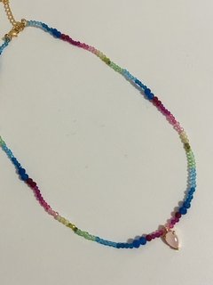 Colar choker cristais banhados a ouro 18k - comprar online