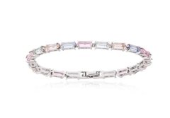 PULSEIRA BAGUETES BANHADO A RODIO BRANCO