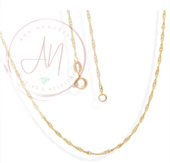 Corrente Cingapura banhada a ouro 18k