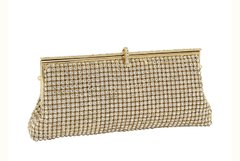Clutch strass dourada