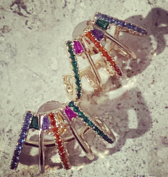 Brinco earcuff colorido