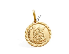 Pingente São Miguel banho ouro 18k