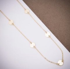 Colar medalhas banhada a ouro 18k