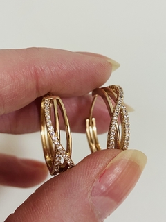 Brinco argola banho ouro 18k