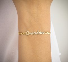 Pulseira GRATIDÃO banhada a ouro 18k - comprar online