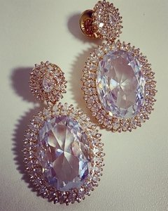 BRINCO CRISTAL BANHADO A OURO 18k