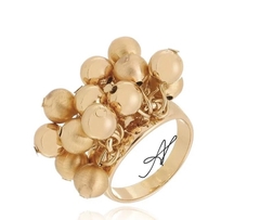 Anel de penduricalhos esféricos Dourado