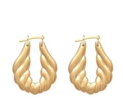 Brinco arg Lira banho ouro