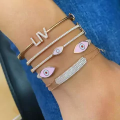 Braceletes olho esmaltado na internet