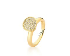 Anel chuveiro banhado a ouro 18k