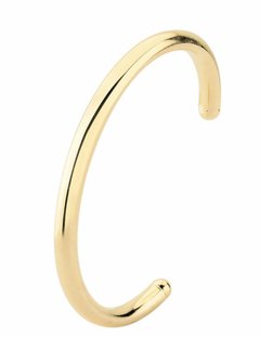 Bracelete liso banhado a ouro 18k