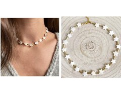 Choker estrela madrepérola