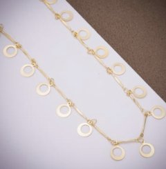 Colar 60cm banhado a ouro 18k