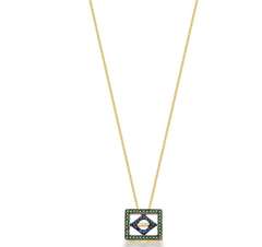 Colar pingente Brasil banho ouro 18k