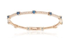 Bracelete riviera pedras coloridas