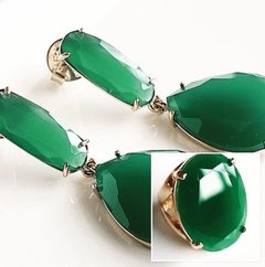 Anel esmeralda banhado a ouro 18k - comprar online