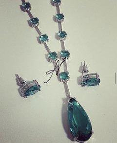 Conjunto cristal ródio branco na internet
