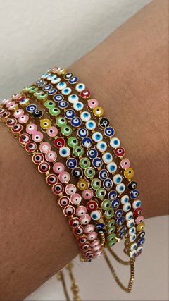 Pulseira ajustável olho grego - comprar online
