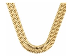 Choker malha grossa banhada a ouro 18k