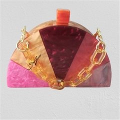 Bolsa Clutch acrílico meia lua - comprar online