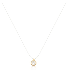 Cordao Pingente Ponto de Luz Banhada a Ouro 18k