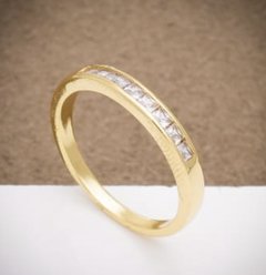 Anel pedraria banhada a ouro 18k - comprar online