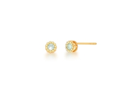 Brinco red zirconias color banho ouro 18k