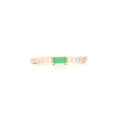 Anel esmeralda banhado a ouro 18k - comprar online