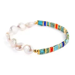 Pulseira Perola colorida