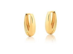 Brinco argola lisa banhada a ouro 18k