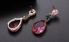 Brinco pink esmeralda e rosa claro - comprar online