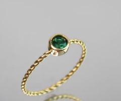 Anel pedra banho ouro 18k - comprar online