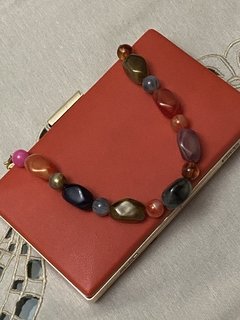 Clutch orange alça pedraria na internet